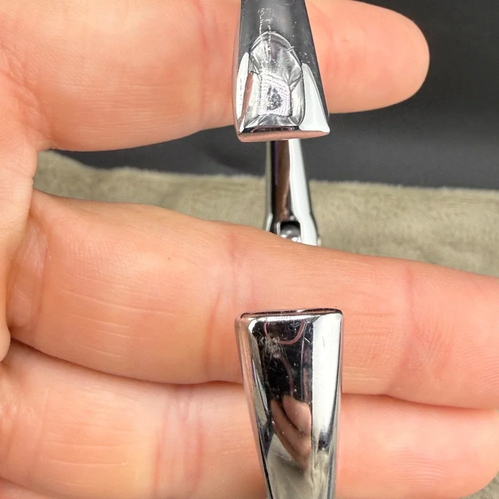 Vintage Clipa Bangle Bracelet Silver Tone Signed 7